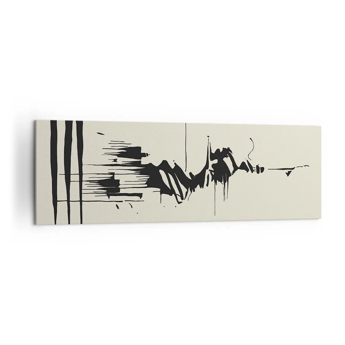 Canvastavla - Bild på duk - Skyndsam abstraktion - 160x50 cm