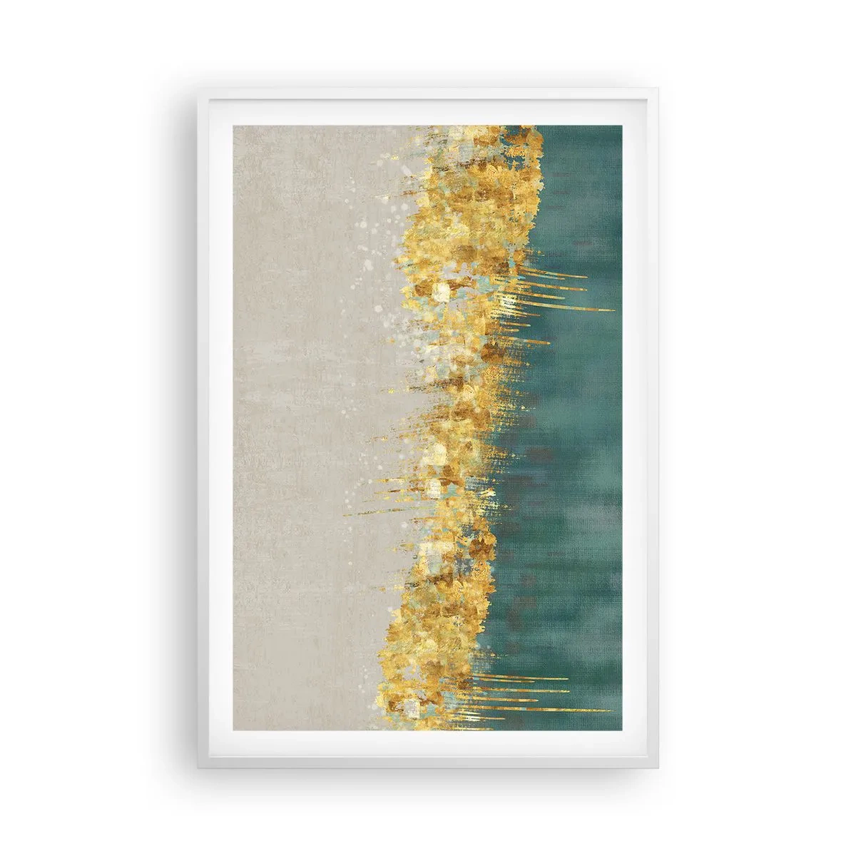 Affisch i vit ram - Den gyllene gränsen - 61x91 cm