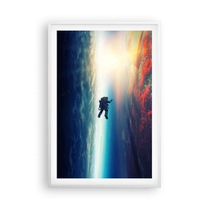 Affisch i vit ram - Stå emot universumet - 61x91 cm