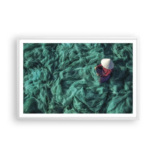 Affisch i vit ram - I nätens hav - 91x61 cm