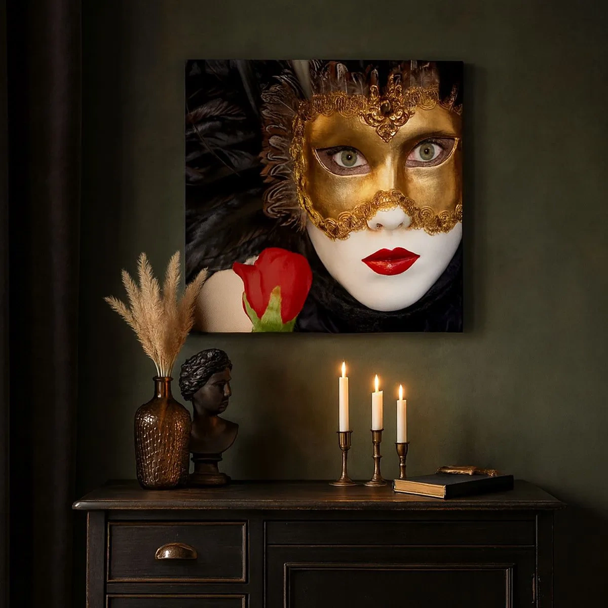 Canvastavla - Bild på duk - För livet är en stor fest - 30x30 cm