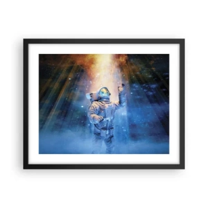 Affisch i svart ram - Äntligen i målet - 50x40 cm