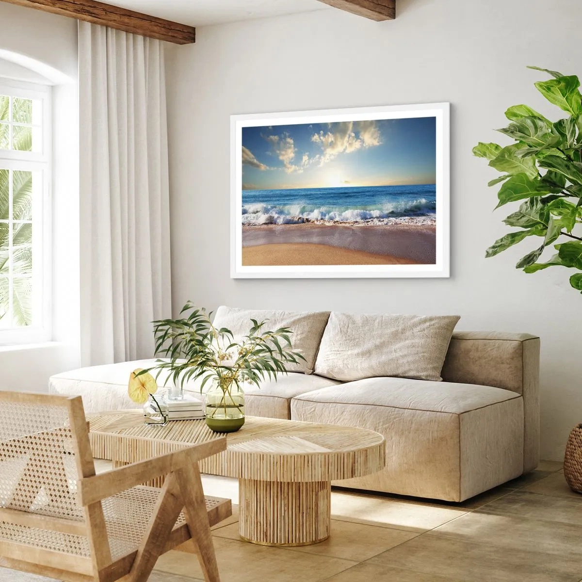 Affisch i vit ram - Rörlighet och orörlighet samtidigt - 40x30 cm