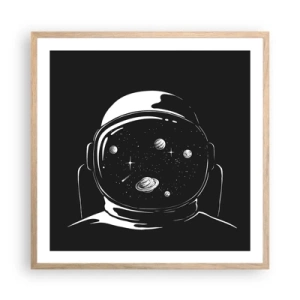 Affisch i ram av ljusek - Fin utsikt - 60x60 cm