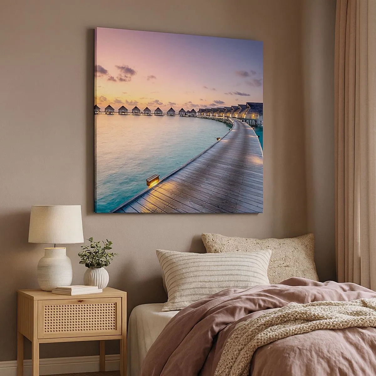 Canvastavla - Bild på duk - Sommarsemester - tillbaka till källorna - 30x30 cm