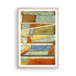 Affisch i ram av ljusek - Kubismen på bygget - 61x91 cm