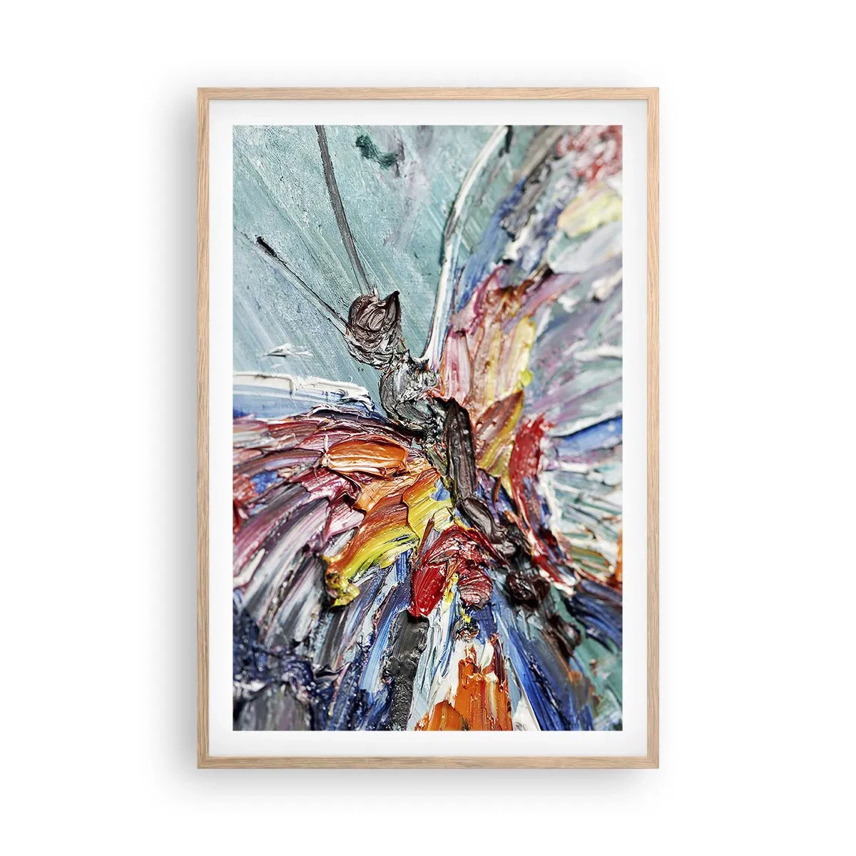 Affisch i ram av ljusek - Målad av naturen - 61x91 cm