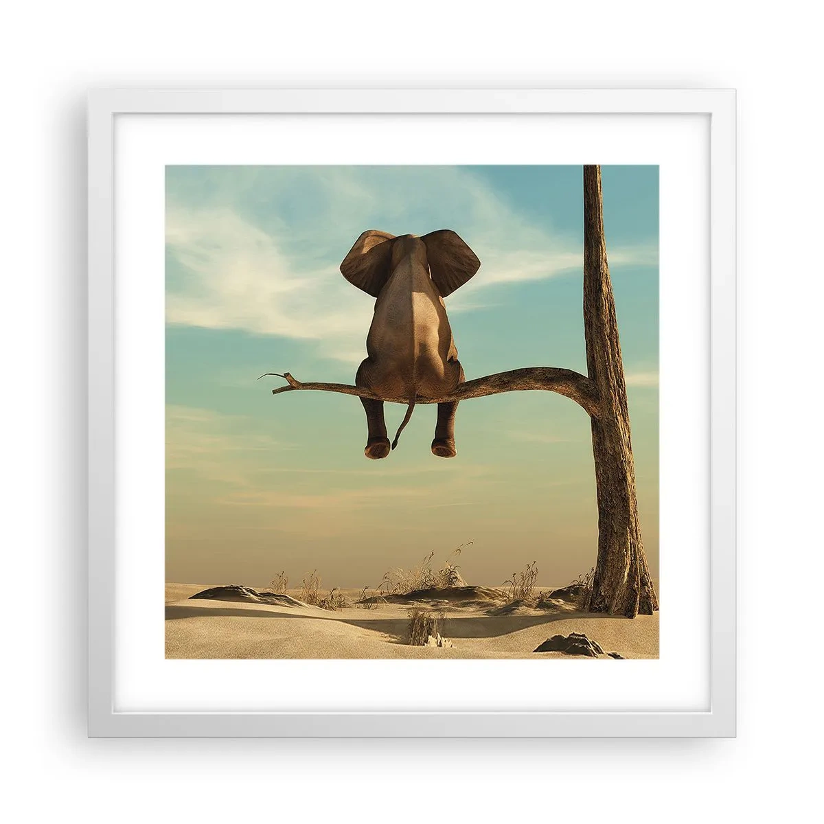 Affisch i vit ram - Ny synvinkel - 40x40 cm