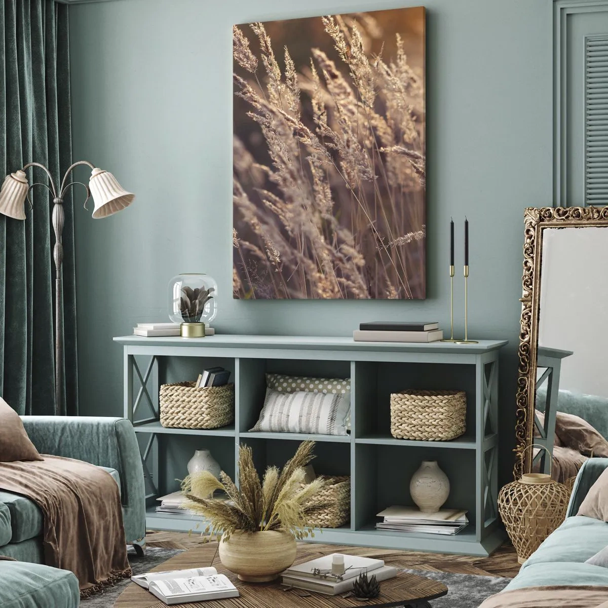 Canvastavla - Bild på duk - Redo att välkomna hösten - 65x120 cm