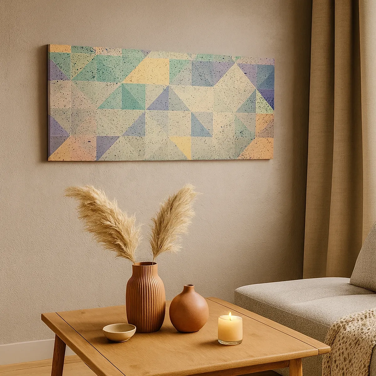 Canvastavla - Bild på duk - Trianglarnas republik - 30x30 cm