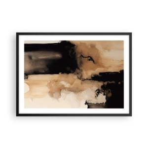 Affisch i svart ram - Intrigerande abstraktion - 70x50 cm