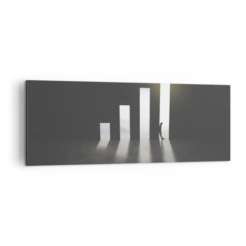 Canvastavla - Bild på duk - Framgång - ett intryck - 140x50 cm