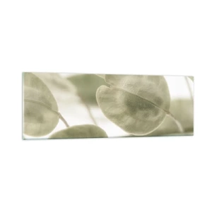 Glastavla - Bild på glas - I början fanns det löv... - 90x30 cm