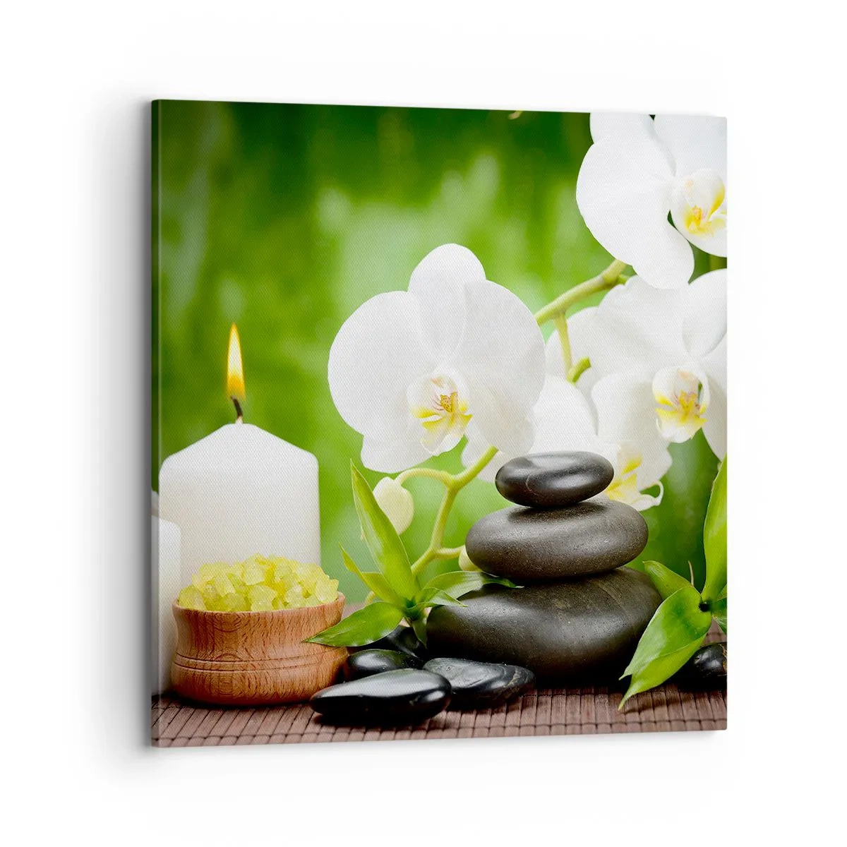 Canvastavla - Bild på duk - Doftande, blommig och lätt beröring - 70x70 cm