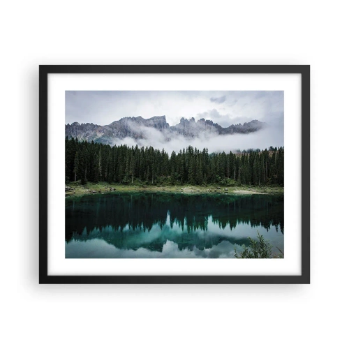 Affisch i svart ram - Tyst, tyst, väck inte sovande vatten... - 50x40 cm