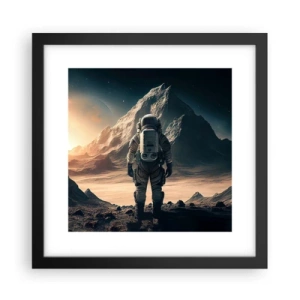 Affisch i svart ram - En ny utmaning - 30x30 cm