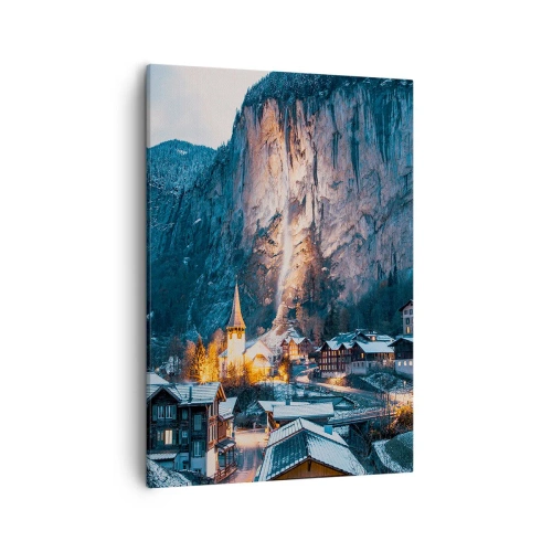 Canvastavla - Bild på duk - Vinterns ljusa ande - 50x70 cm