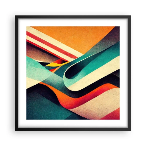 Affisch i svart ram - Intensiv komposition - 50x50 cm