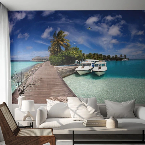 Fototapet Premium Canvas - Paradiset finns - Landskap, Paradis, Hav - 150x105 cm