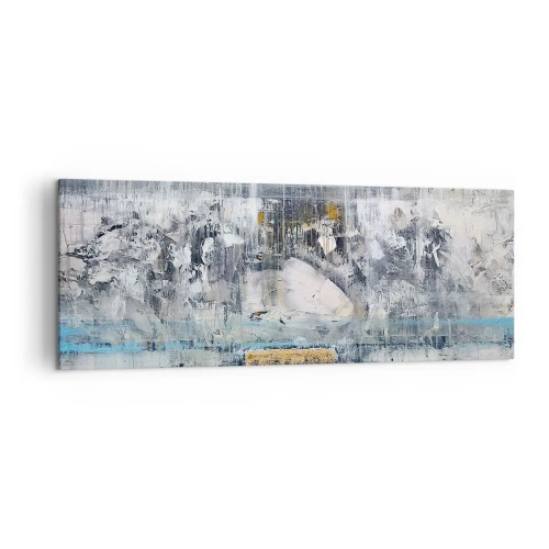 Canvastavla - Bild på duk - På is och klumpar - 140x50 cm