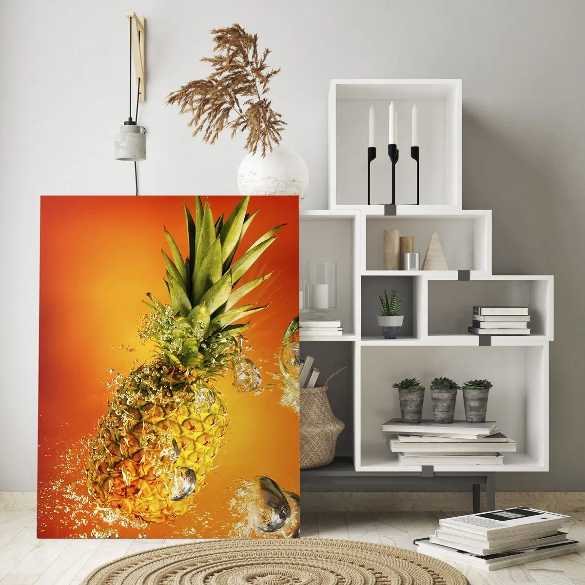 Glastavla - Bild på glas - Saftig tropisk fräschhet - 50x70 cm