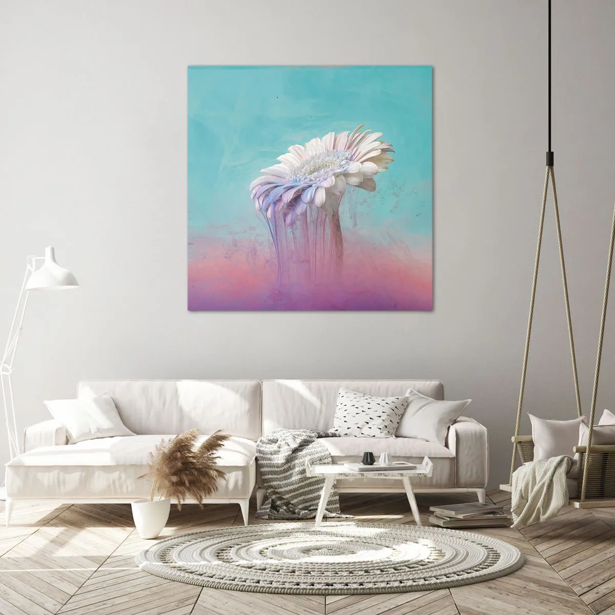 Canvastavla - Bild på duk - Blommornas undervärld - 30x30 cm