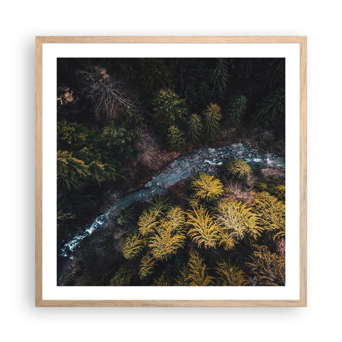 Affisch i ram av ljusek - Snabbt, allt snabbare - 60x60 cm