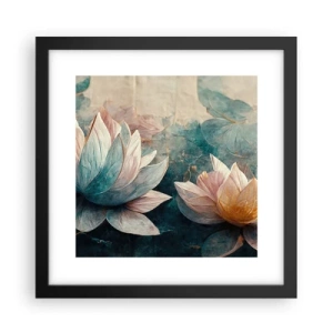 Affisch i svart ram - Stjärnor i en sjö - 30x30 cm