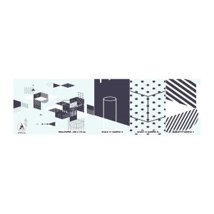 Provbit av självhäftande fototapet Deluxe Sticker - I matematikerns själ - Abstraktion, Bit, Modernt mönster - 100x30 cm