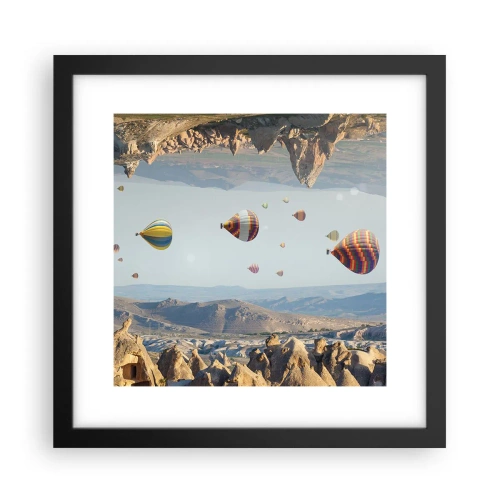 Affisch i svart ram - Här är allt möjligt - 30x30 cm