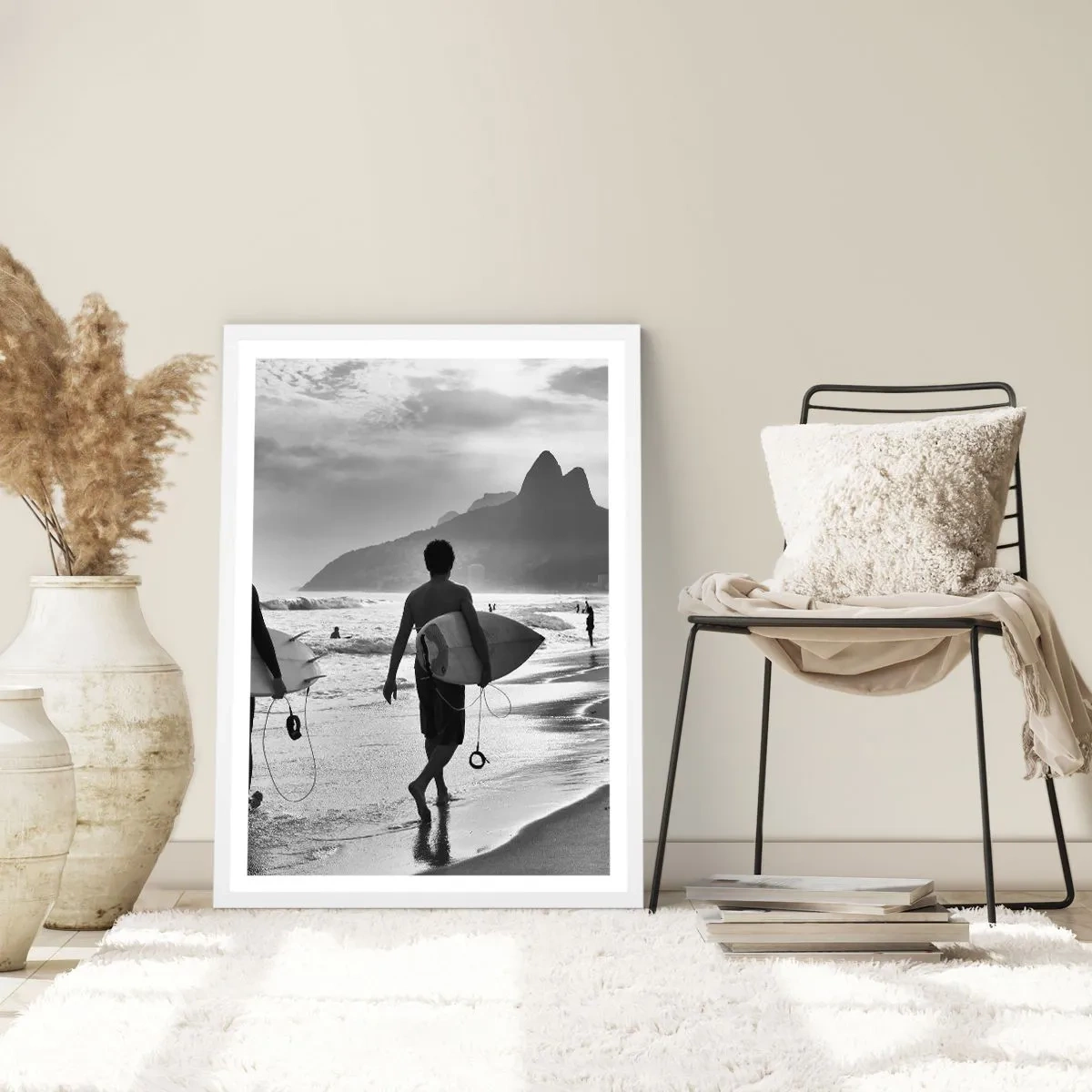 Affisch i vit ram - Samba för en våg - 50x70 cm