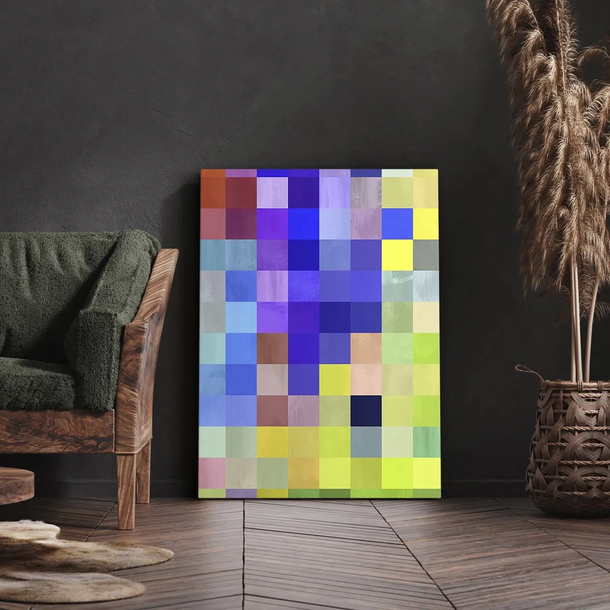 Canvastavla - Bild på duk - Alla olika, alla jämna - 55x100 cm