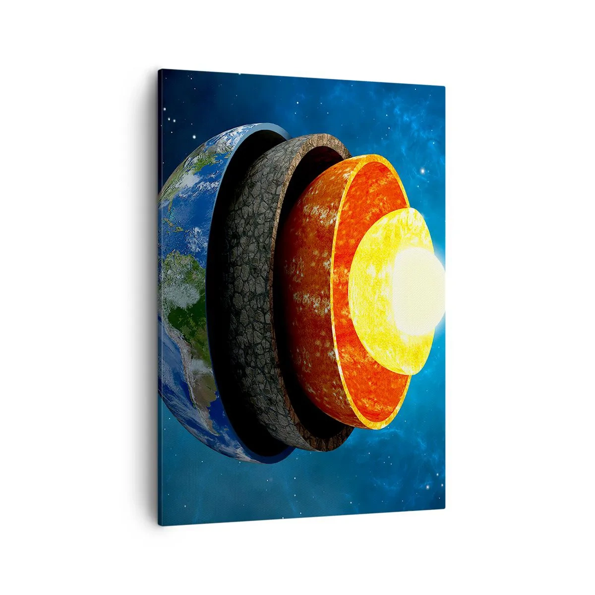 Canvastavla - Bild på duk - Resa till jordens inre - 50x70 cm