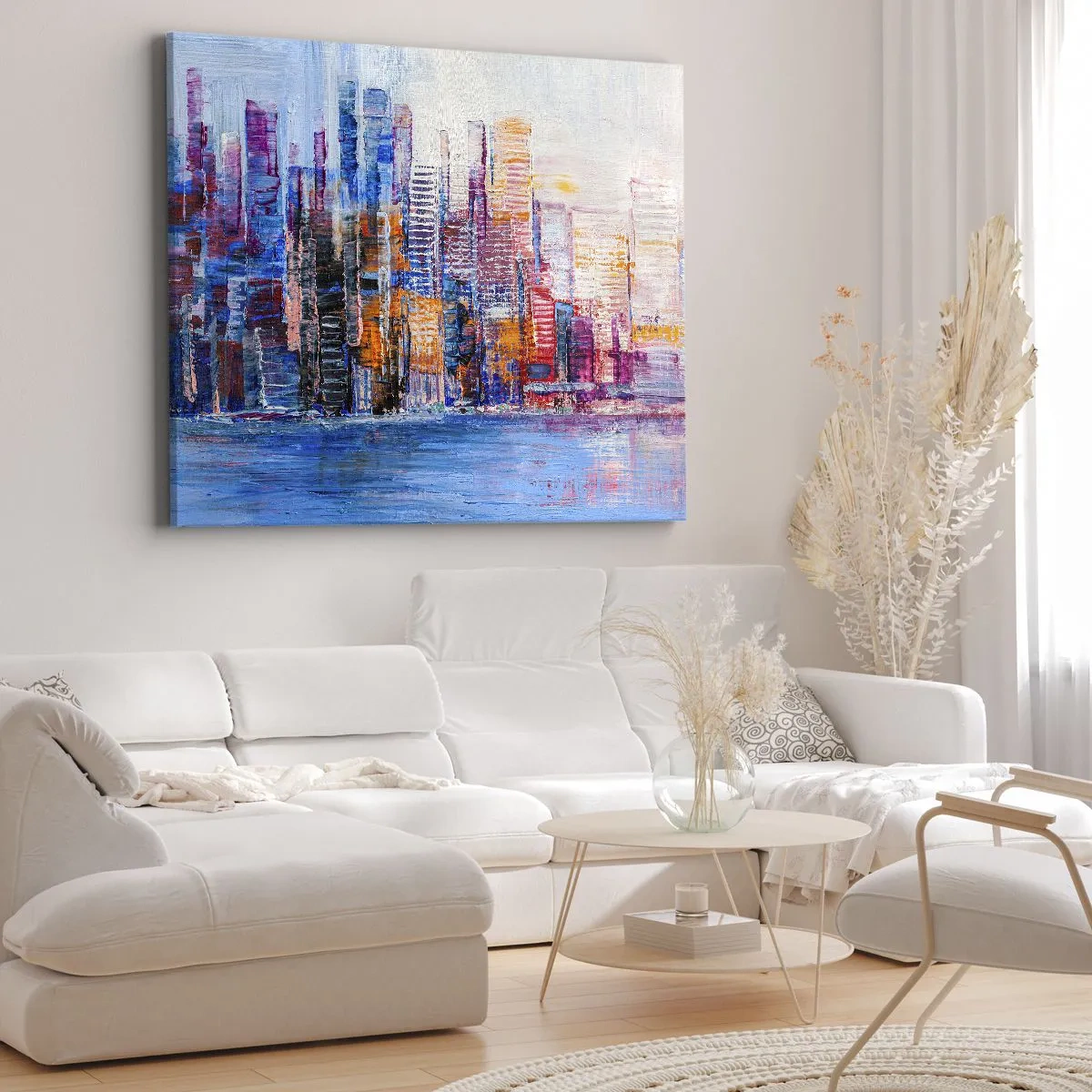 Canvastavla - Bild på duk - En glädjefylld metropol - 70x50 cm