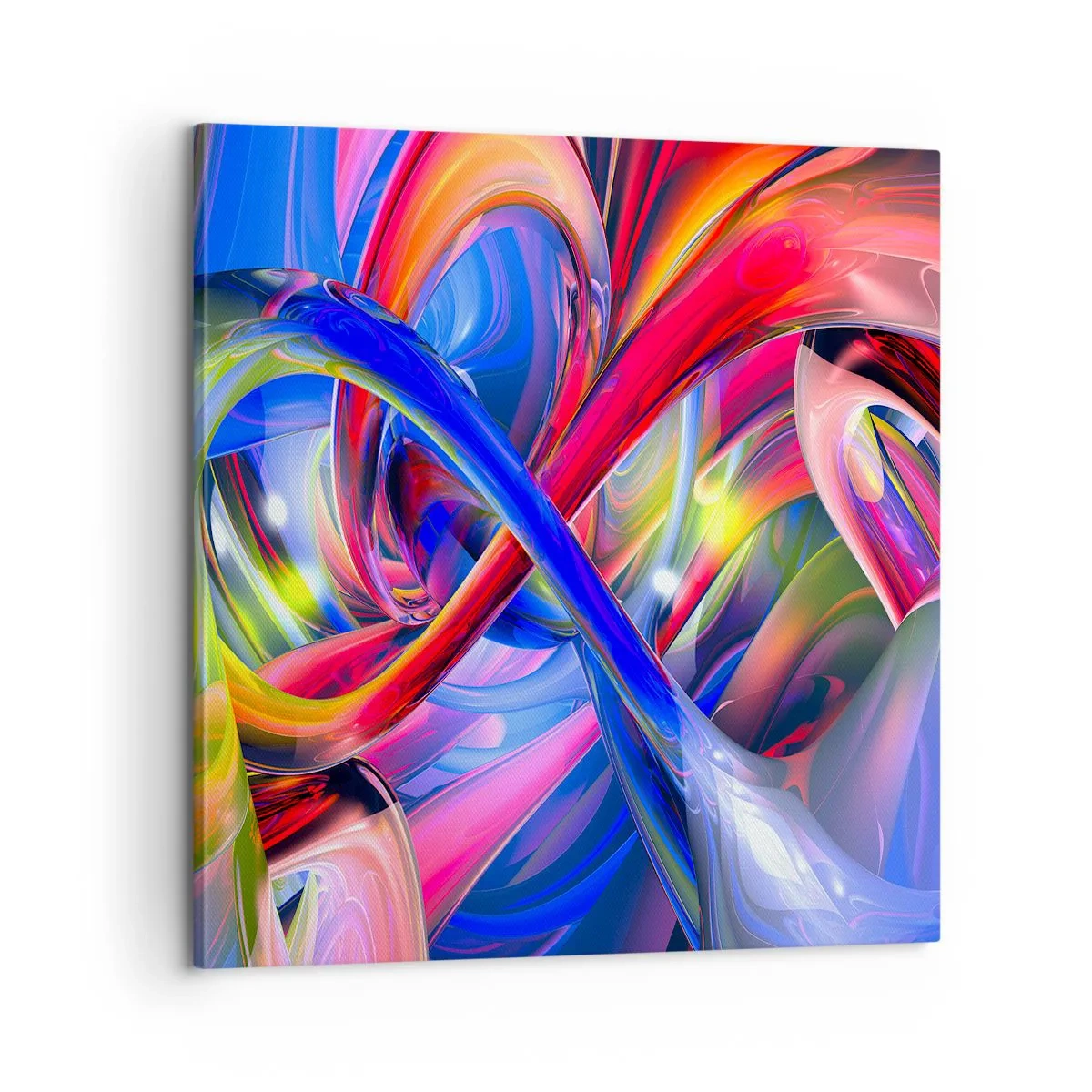 Canvastavla - Bild på duk - Färgdans - 60x60 cm