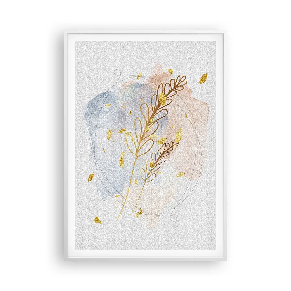 Affisch i vit ram - En gyllene explosion - 70x100 cm