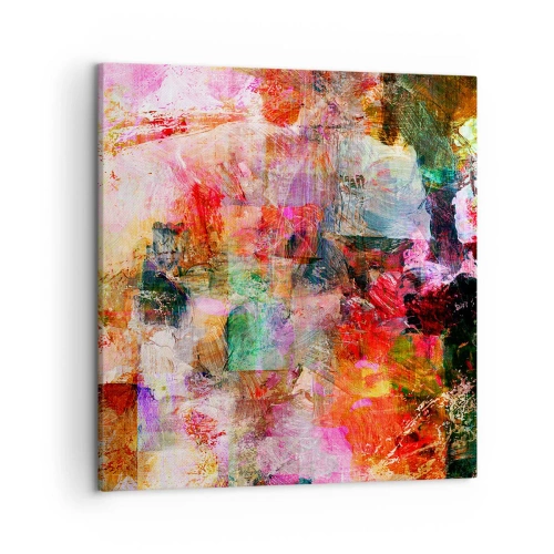 Canvastavla - Bild på duk - En resa genom det rosa - 50x50 cm