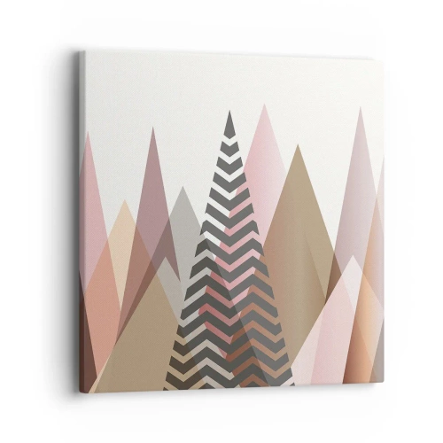 Canvastavla - Bild på duk - Utsikt över pyramider - 40x40 cm