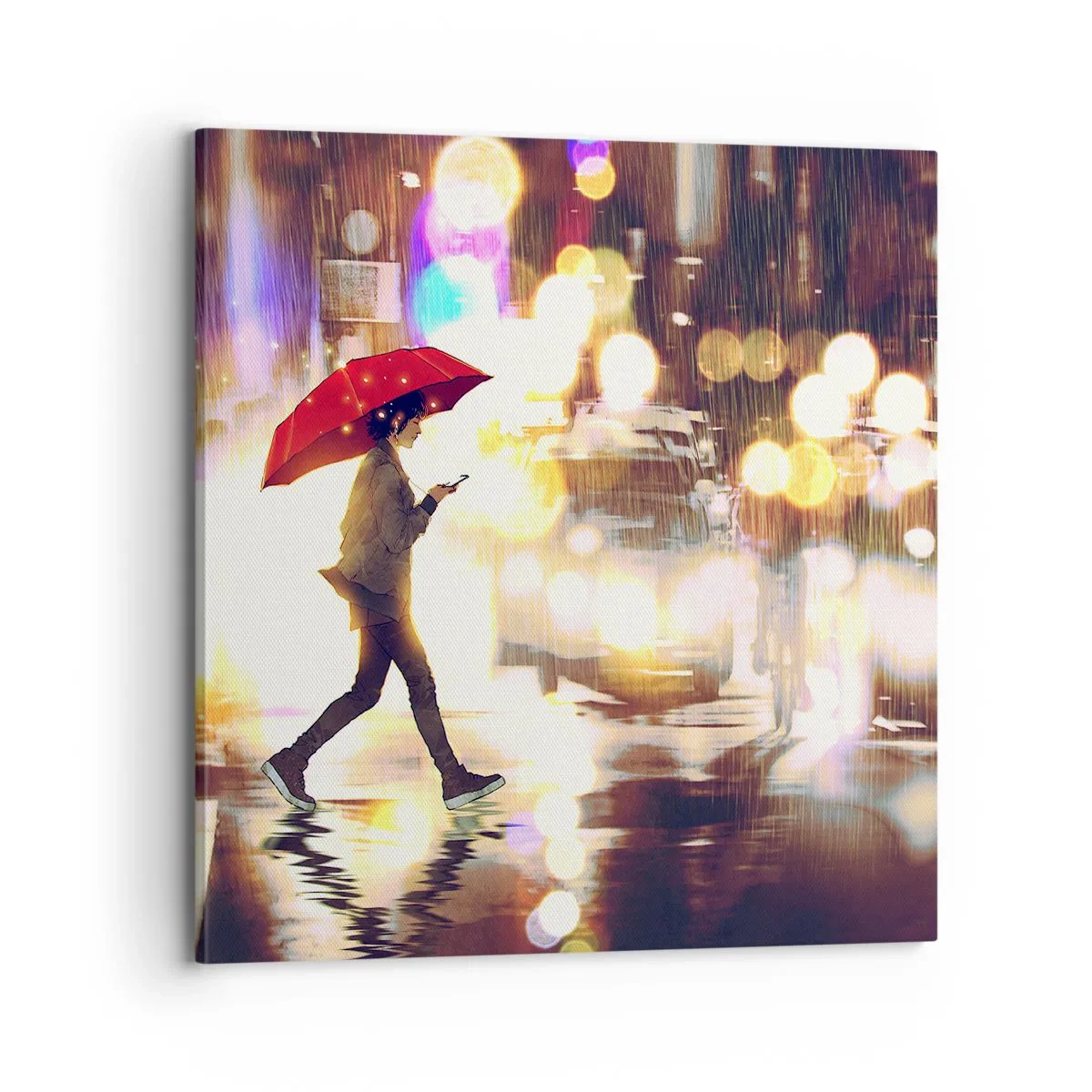 Canvastavla - Bild på duk - Solig trots allt - 70x70 cm