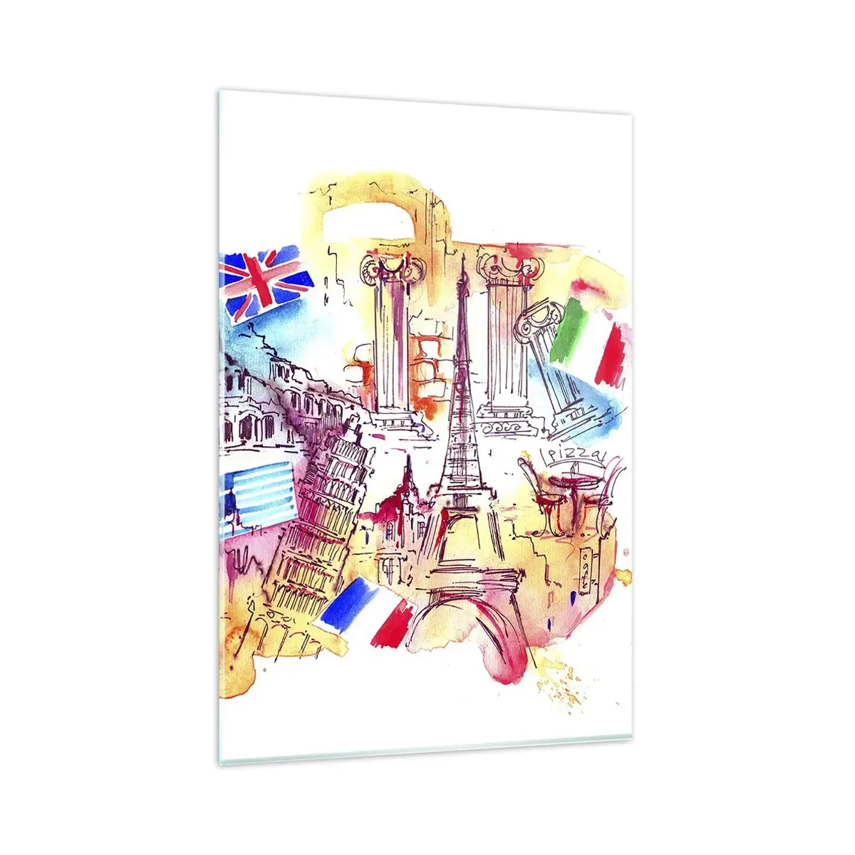 Glastavla - Bild på glas - Europeisk turné - 80x120 cm