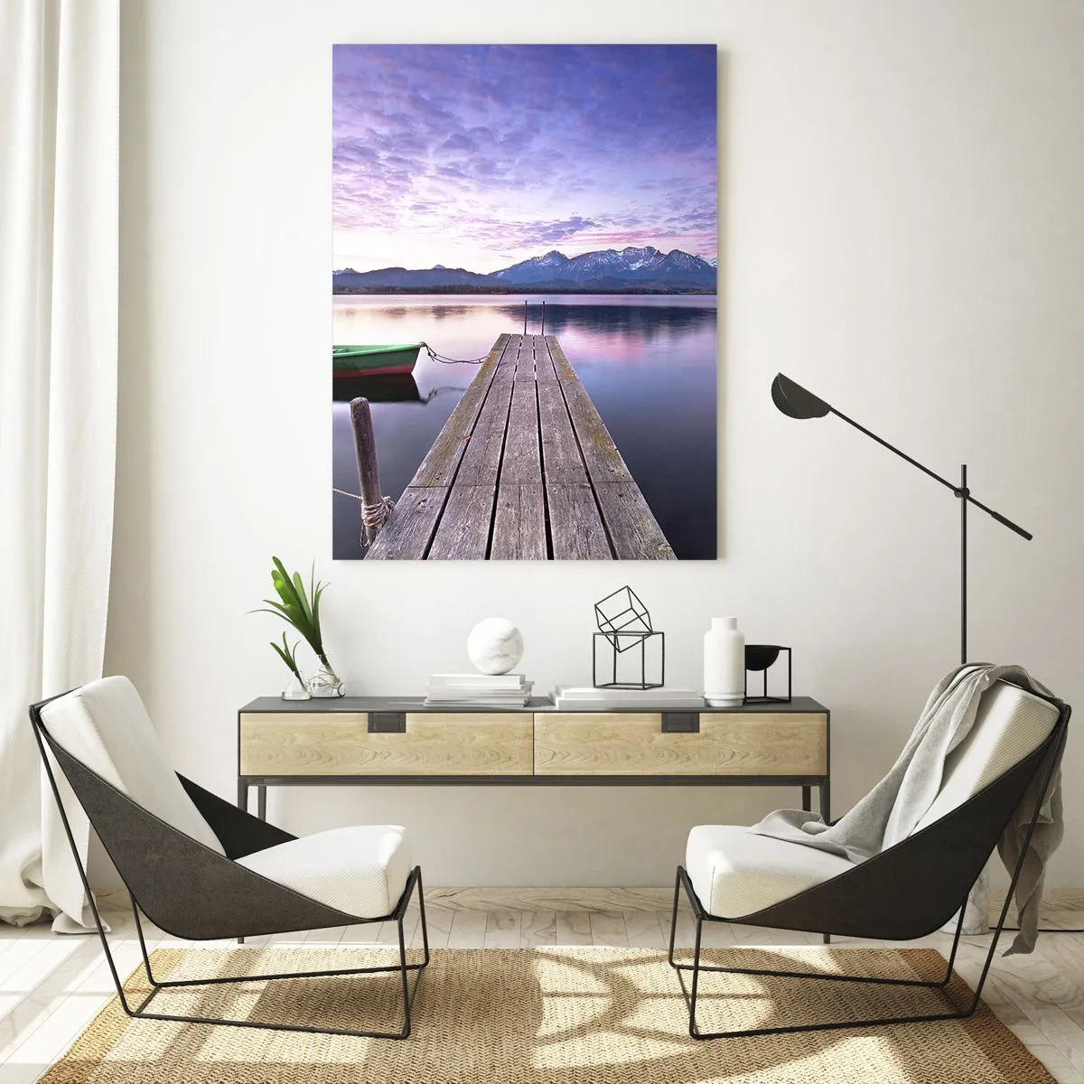 Glastavla - Bild på glas - Vänlig tystnad - 50x70 cm