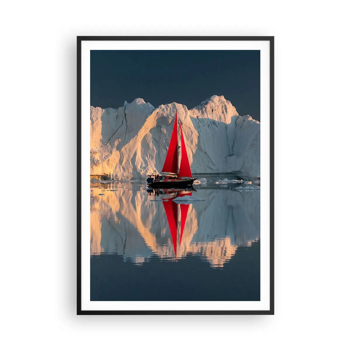 Affisch i svart ram - I världens ände - 70x100 cm