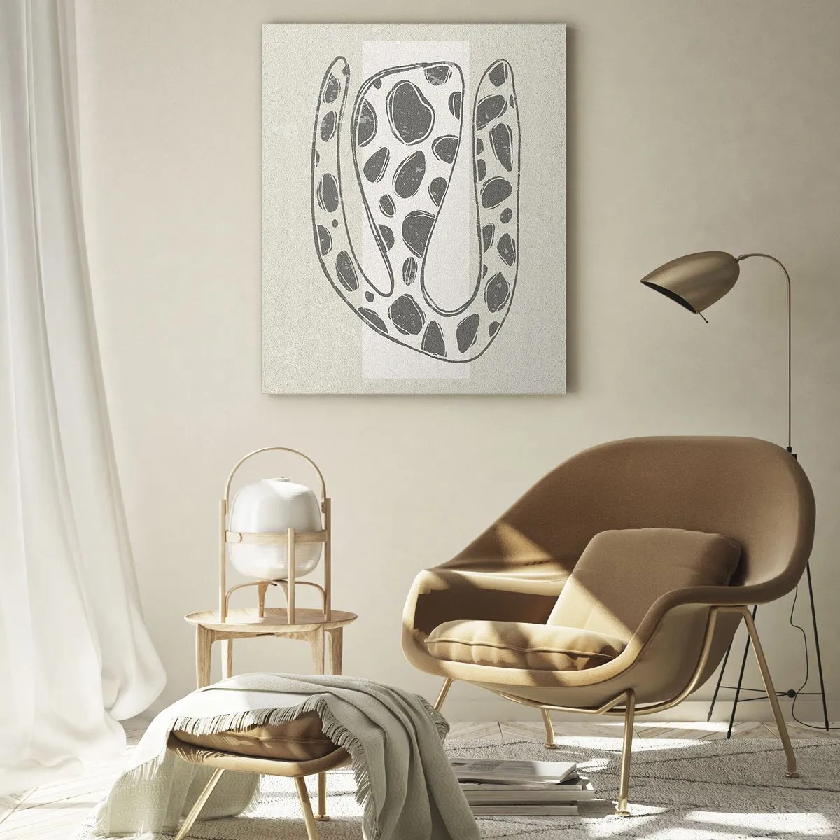 Glastavla - Bild på glas - En bisarr varelse - 50x70 cm