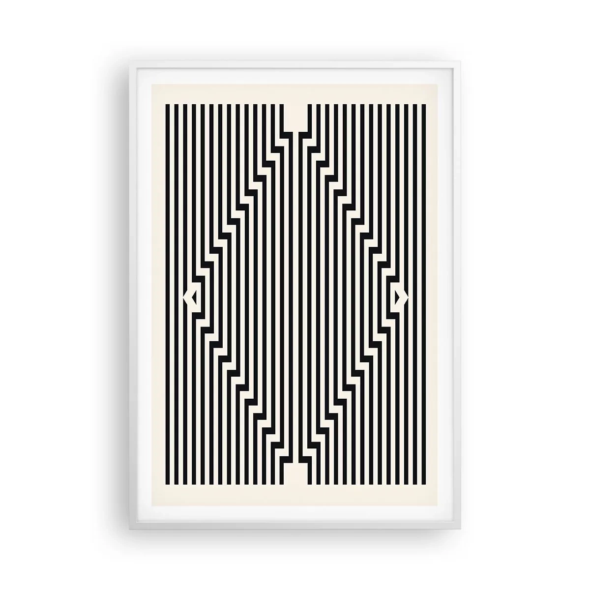 Affisch i vit ram - Geometrisk illusion - 70x100 cm