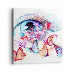 Canvastavla - Bild på duk - Ögonens sagolika charm - 40x40 cm