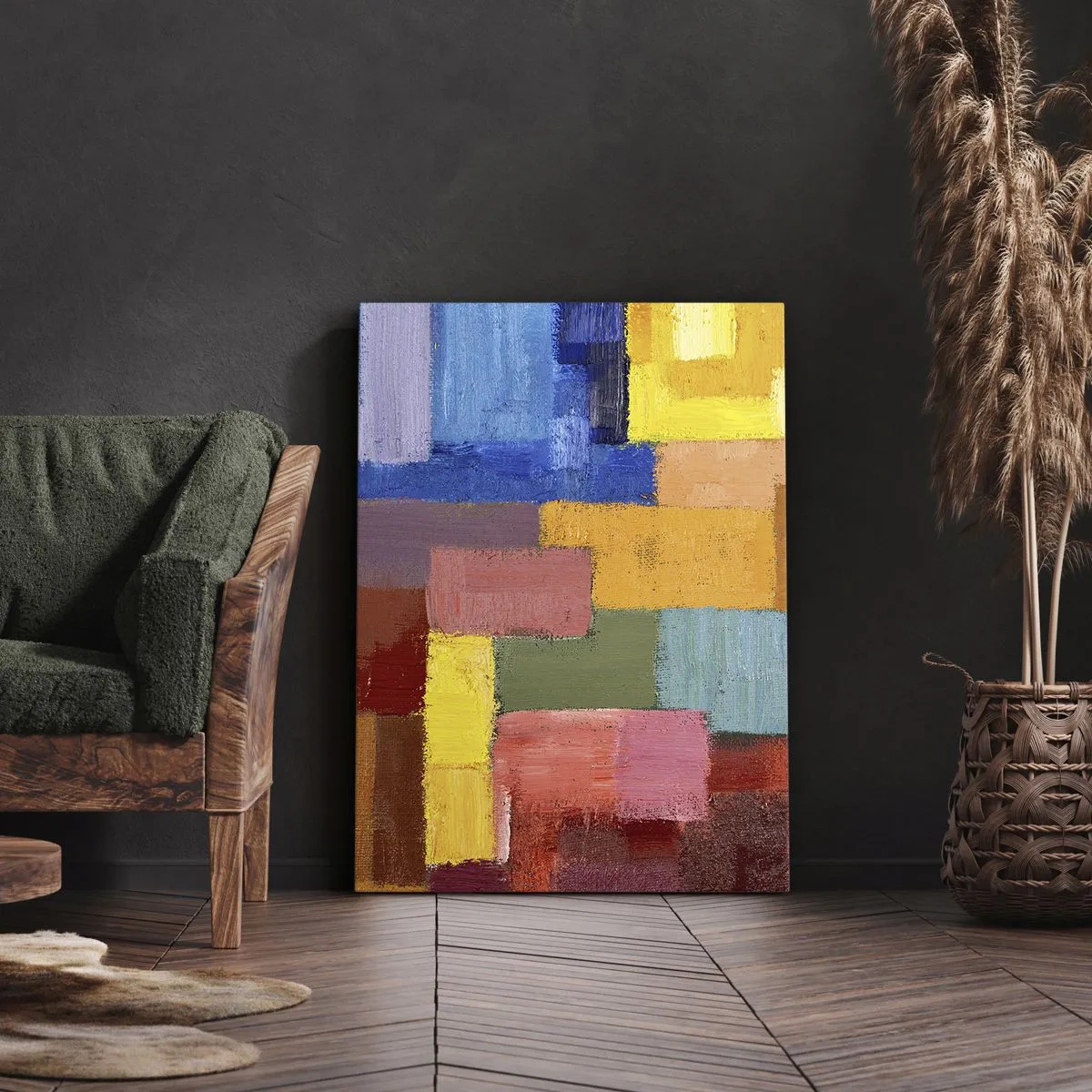 Canvastavla - Bild på duk - Alla olika, alla färgglada - 50x70 cm