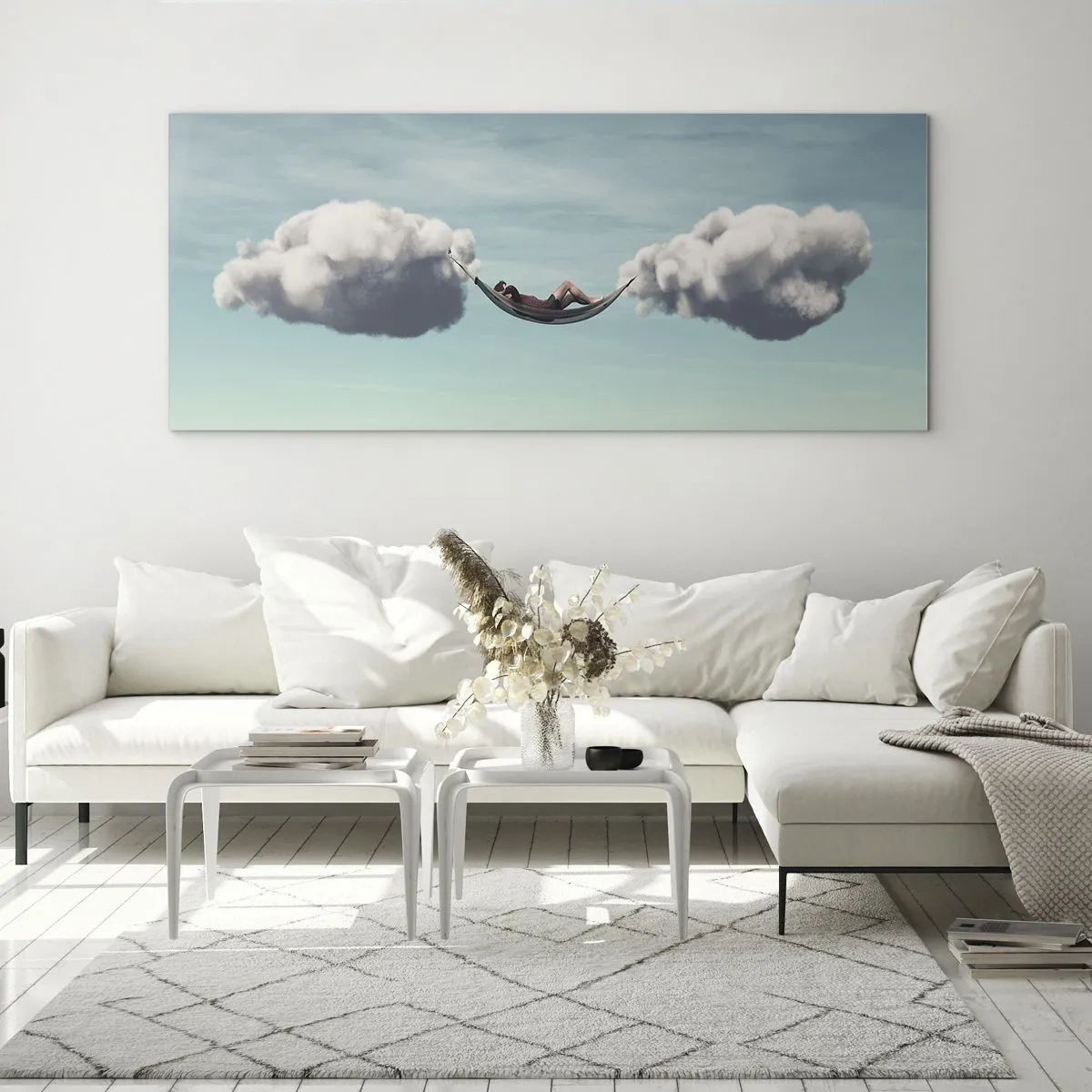 Glastavla - Bild på glas - Stundens salighet - 100x40 cm