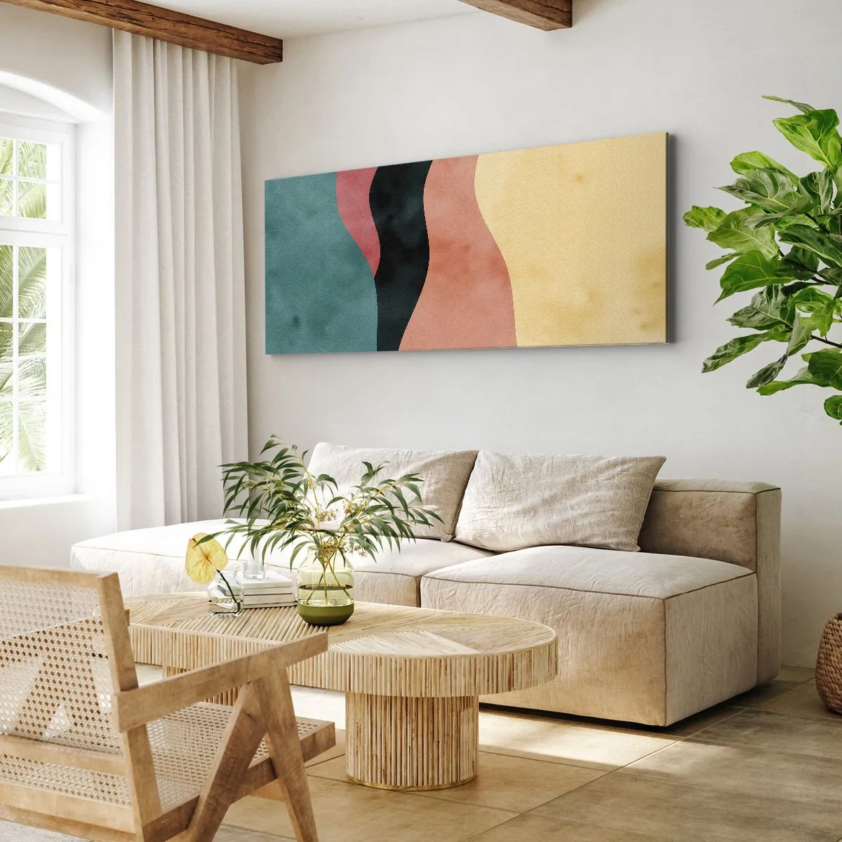 Canvastavla - Bild på duk - Enig oenighet - 100x40 cm
