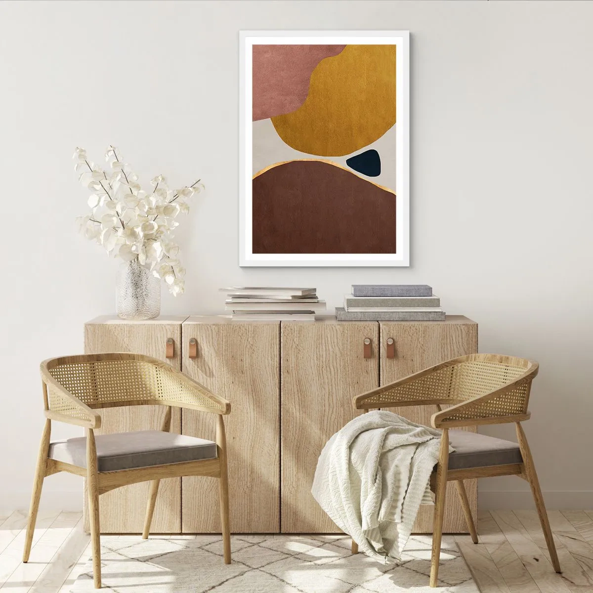 Affisch i vit ram - Abstraktion - en plats i rymden - 30x40 cm