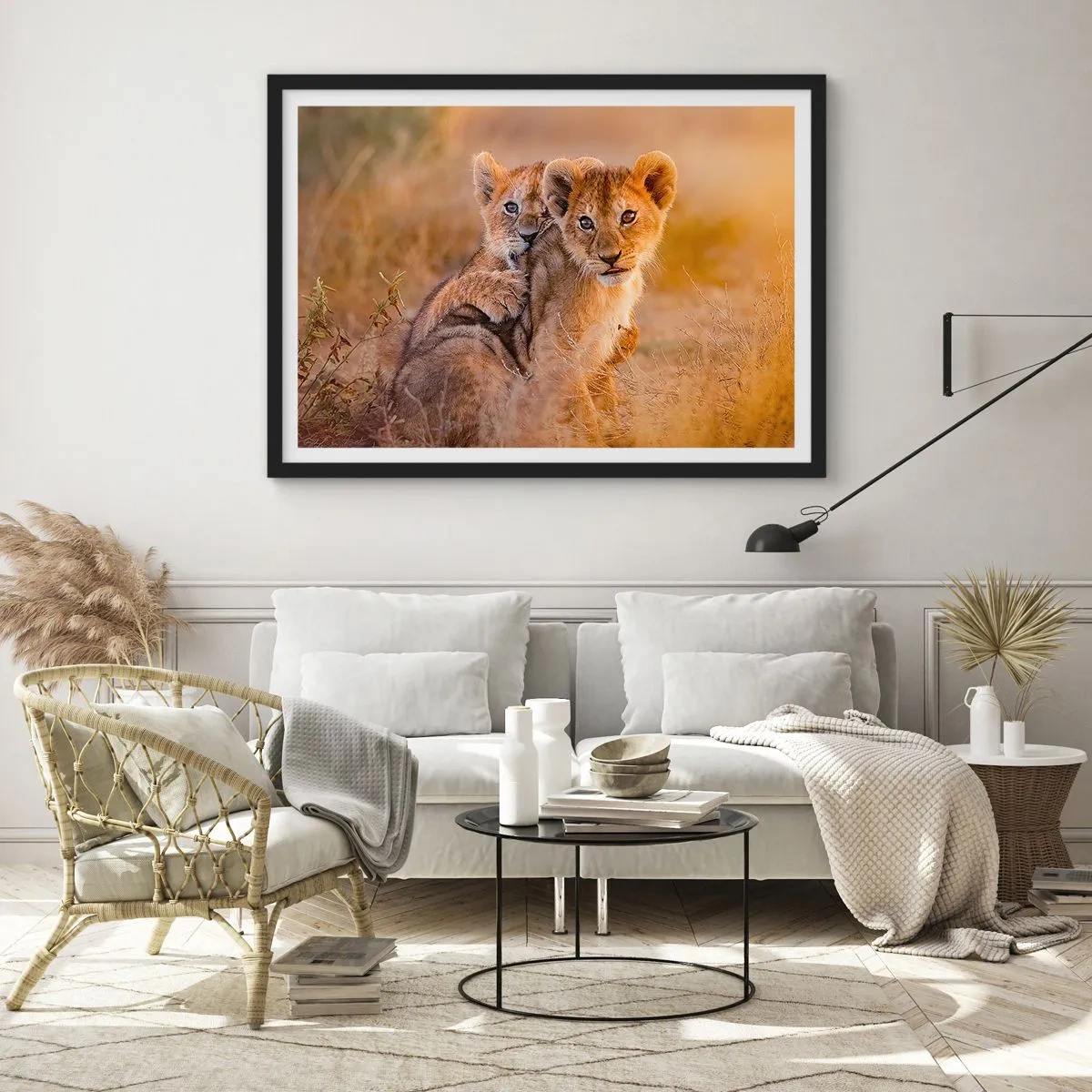 Affisch i svart ram - Stör inte! Vi har kul - 50x40 cm